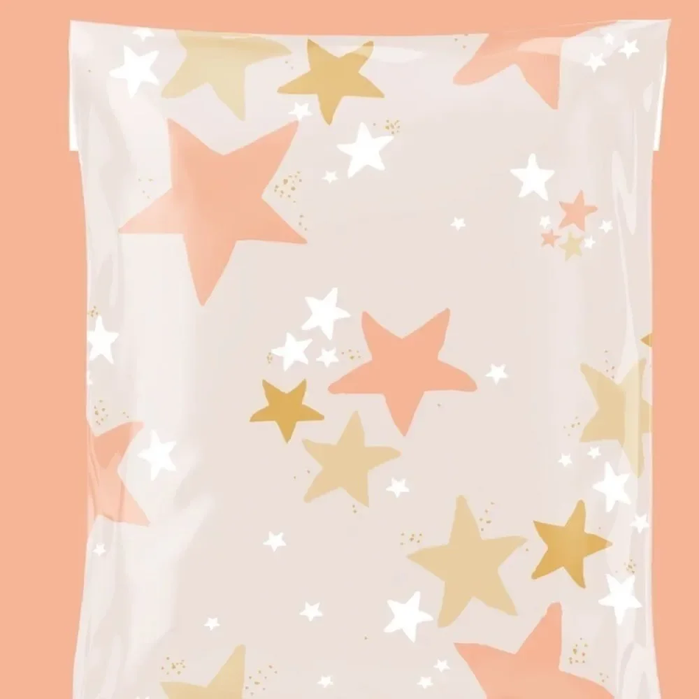 Poly Mailers MIX 6x9 10x13 12.5x14 14.5x19  25 pieces 1 washi tape 25 stickers